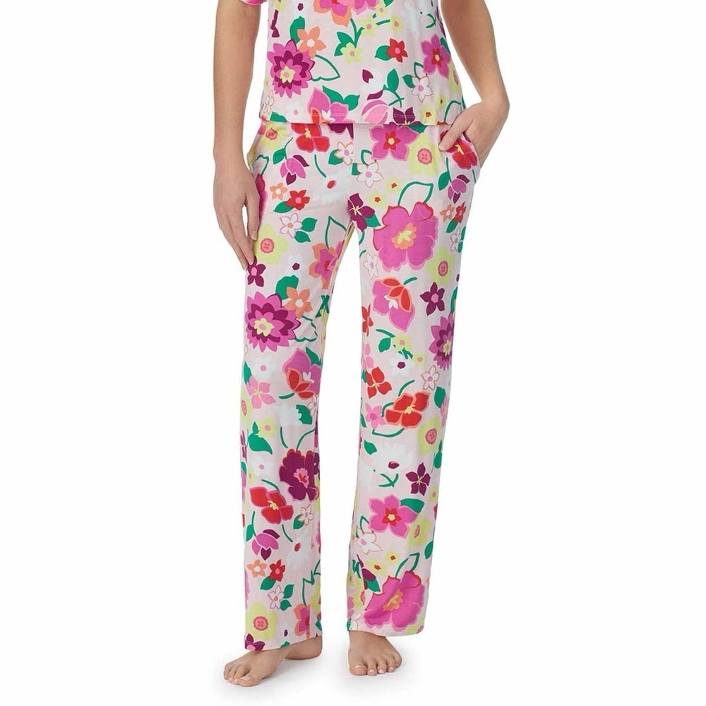 Kate Spade Pajama Pants Pink Floral Women Large